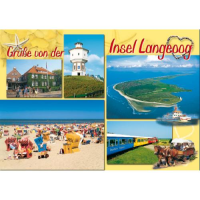 Insel Langeoog Postkarte Ansichtskarte Kutsche...