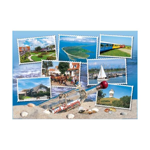 Insel Langeoog Postkarte Ansichtskarte Briefmarken Motive