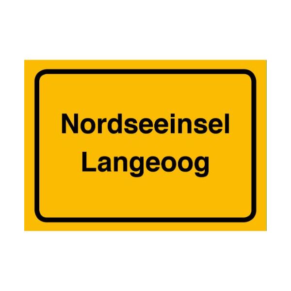 Insel Langeoog Postkarte Ansichtskarte Ortseingangschild
