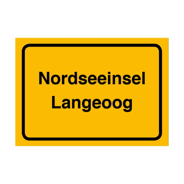 Insel Langeoog Postkarte Ansichtskarte Ortseingangschild