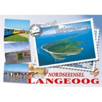 Insel Langeoog Postkarte Ansichtskarte Briefmarke...