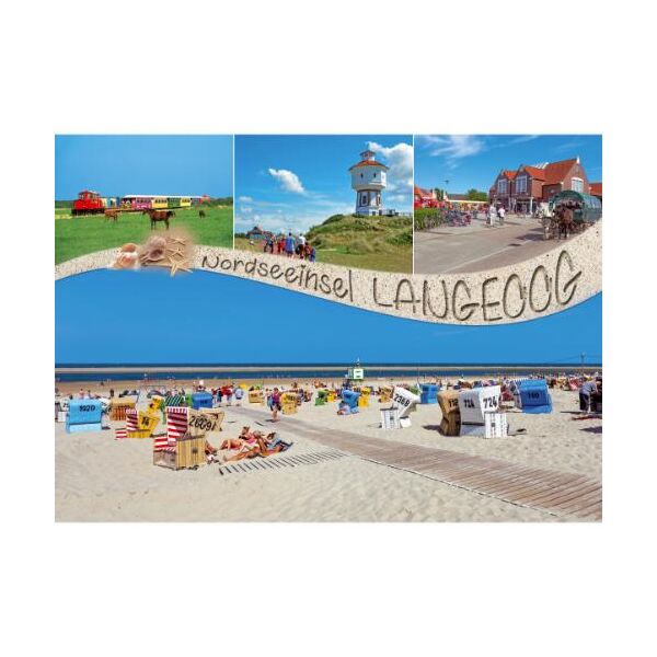 Insel Langeoog Postkarte Ansichtskarte Strandweg Nordseeinsel Kutsche