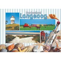 Insel Langeoog Postkarte Ansichtskarte Flaschenpost...