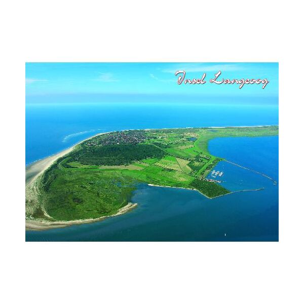 Insel Langeoog Postkarte Ansichtskarte LUX Luftaufnahme Südseite