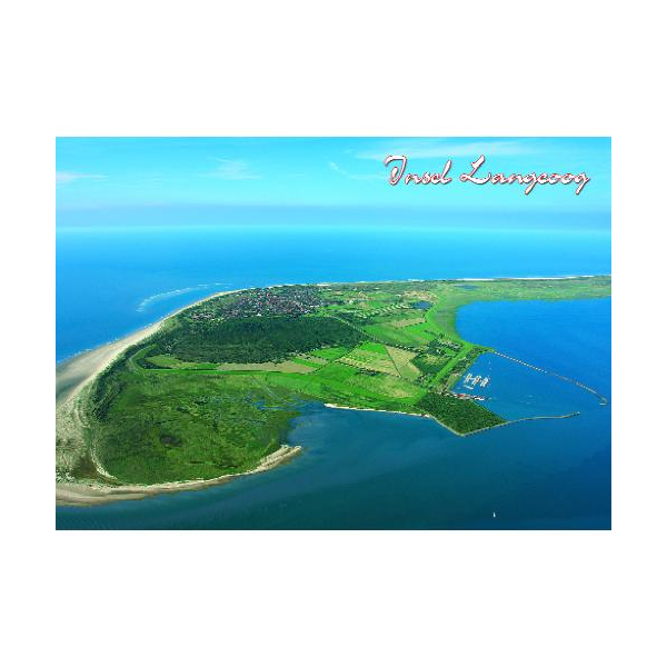 Insel Langeoog Postkarte Ansichtskarte LUX Luftaufnahme Südseite