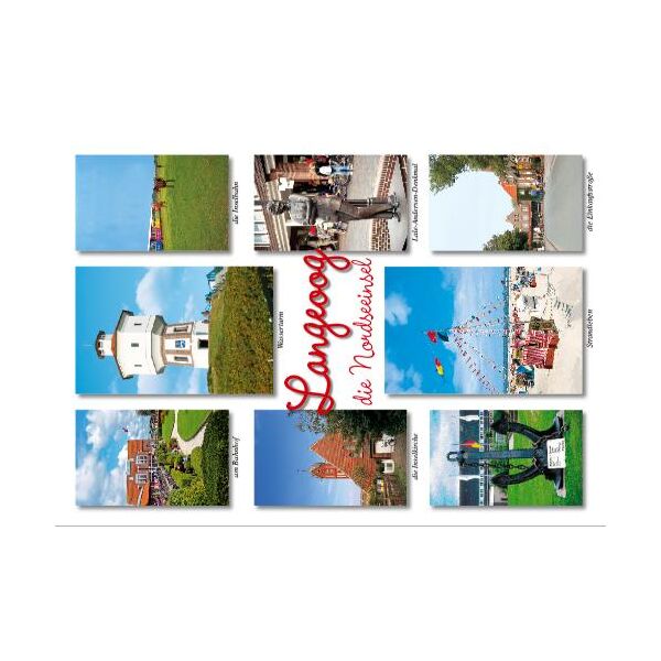 Insel Langeoog Postkarte Ansichtskarte LUX die Nordseeinsel Anker Kirche