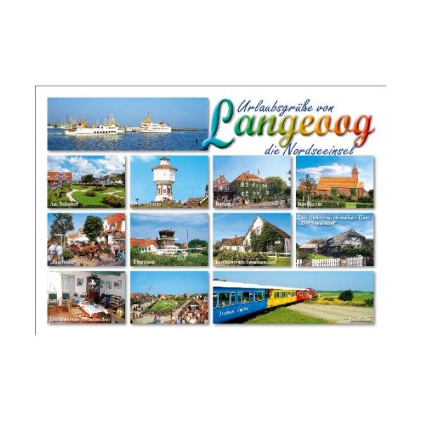 Insel Langeoog Postkarte Ansichtskarte LUX Urlaubsgrüße von Langeoog die Nordseeinsel