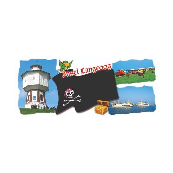 Insel Langeoog Bedruckte Tassen Piratenflagge Wasserturm Fähre