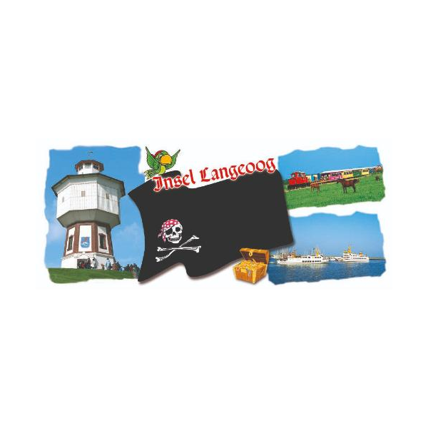 Insel Langeoog Bedruckte Tassen Piratenflagge Wasserturm Fähre