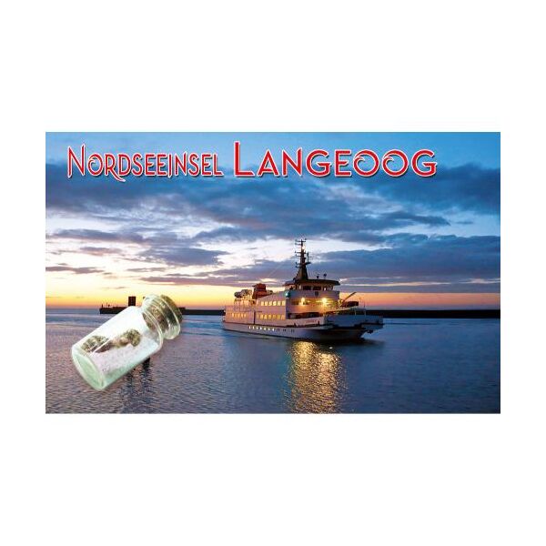 Insel Langeoog Kleine Flasche Magnete Luftaufnahme