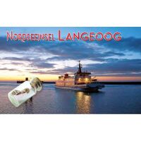 Insel Langeoog Kleine Flasche Magnete Luftaufnahme