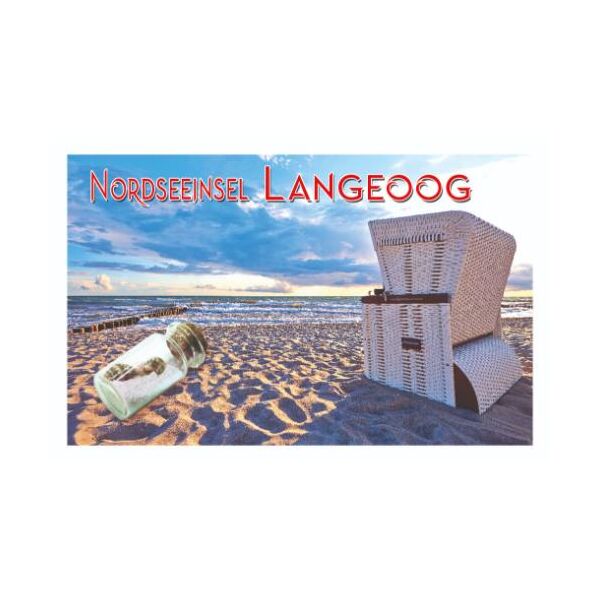 Lieferbar ab 2027 - Insel Langeoog Kleine Flasche Magnete Wasserturm