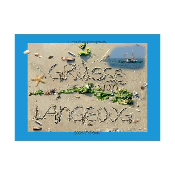 Insel Langeoog Kühlschrankmagnete Grüße von Langeoog im Sand