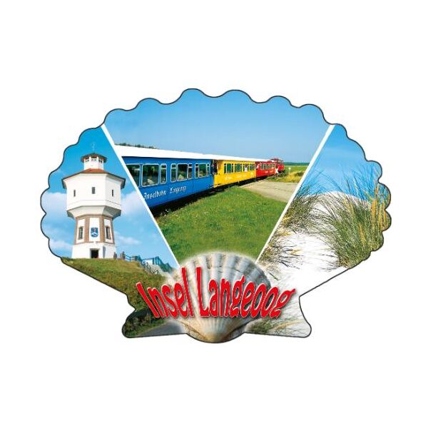 Insel Langeoog Kühlschrankmagnete Muschel Wasserturm Inselbahn Düne