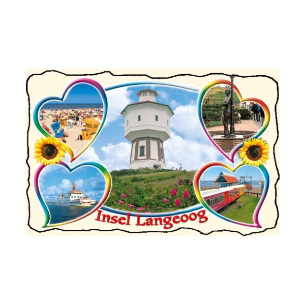 Insel Langeoog Kühlschrankmagnete ABS Statue Wasserturm Strand