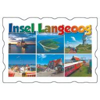 Insel Langeoog Kühlschrankmagnete ABS Luftaufnahme...