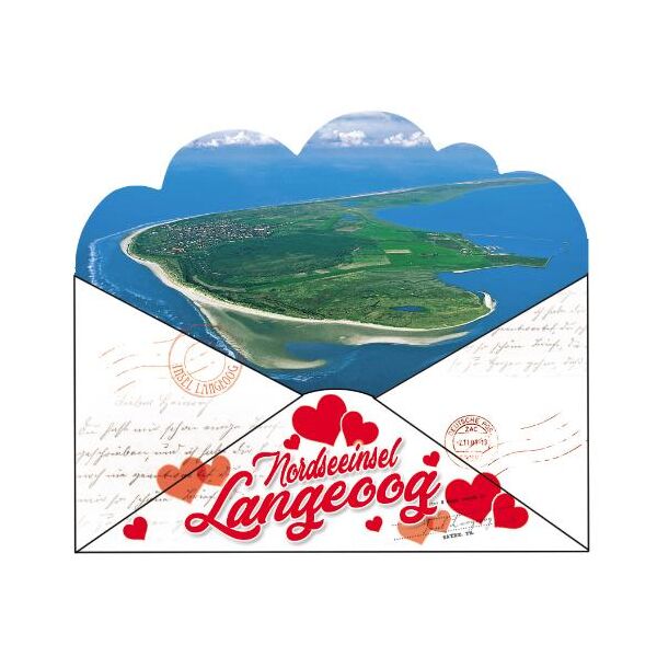 Insel Langeoog Briefmagnete Herzen Briefdesign