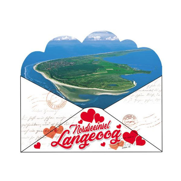 Insel Langeoog Briefmagnete Herzen Briefdesign