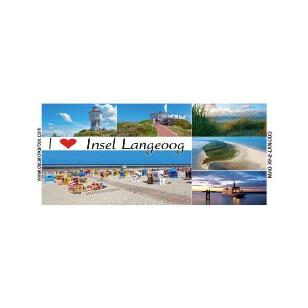 Insel Langeoog Kühlschrankmagnete XL I love Insel Langeoog
