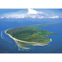 Insel Langeoog Tischset Fähre bei Dämmerung