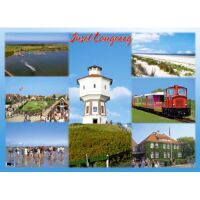 Insel Langeoog Tischset Fähre bei Dämmerung