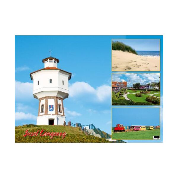 Insel Langeoog Tischset Wasserturm Düne Luftaufnahme Süden