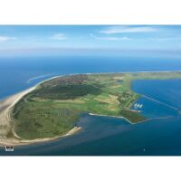 Insel Langeoog Tischset Steinherz Fähre Luftaufnahme...