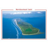 Insel Juist Postkarte Ansichtskarte Luftaufnahme...