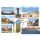 Insel Juist Postkarte Ansichtskarte Fähre Kirche Strand Leuchtturm