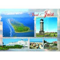 Insel Juist Postkarte Ansichtskarte Nordsee Leuchtturm...