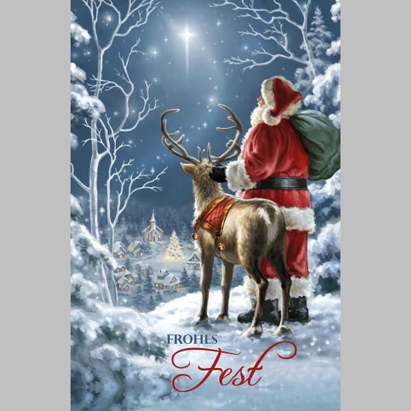 Weihnachten Glückwunschkarte mit Umschlag Frohes Fest