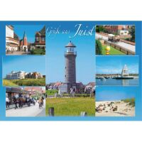 Insel Juist Postkarte Ansichtskarte Grüße aus...