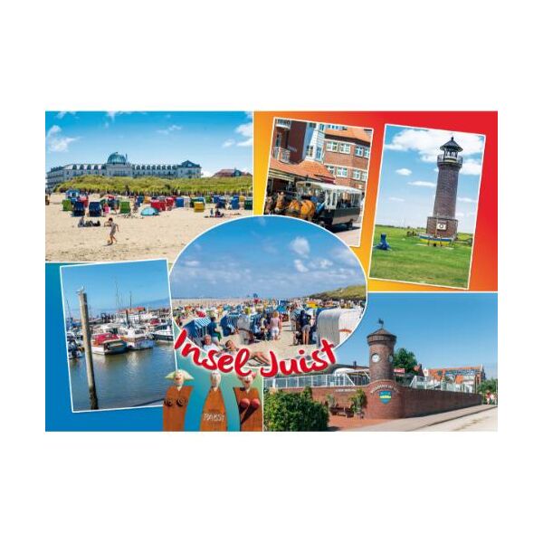 Insel Juist Postkarte Ansichtskarte Willkommen auf Juist