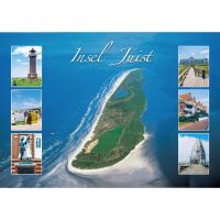 Insel Juist Postkarte Ansichtskarte 7 Motive Luftaufnahme...