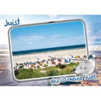 Insel Juist Postkarte Ansichtskarte Ortsschild mit...