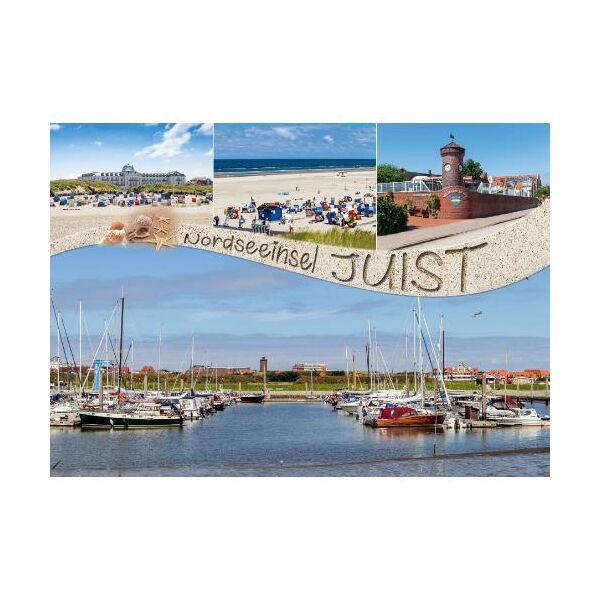 Insel Juist Postkarte Ansichtskarte Nordseeinsel Juist Hafen