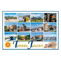 Insel Juist Postkarte Ansichtskarte Pferdekutsche Hafen...