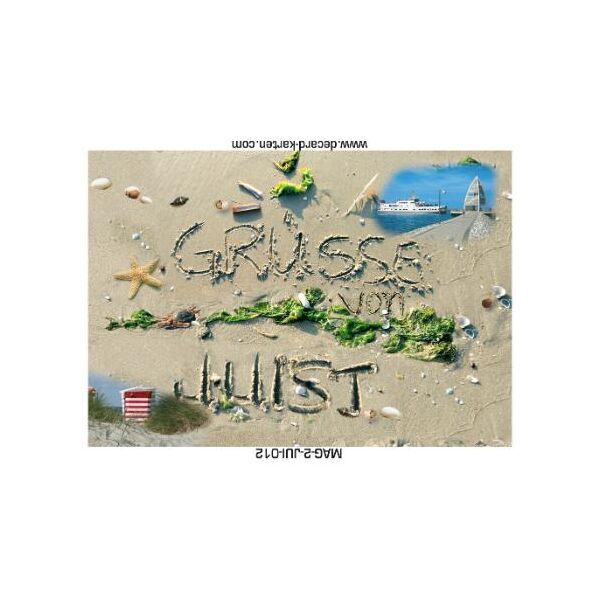 Insel Juist Kühlschrankmagnete Grüße von Juist im Sand Fähre