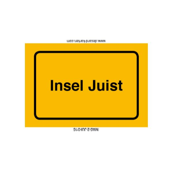 Insel Juist Kühlschrankmagnete Ortsschild