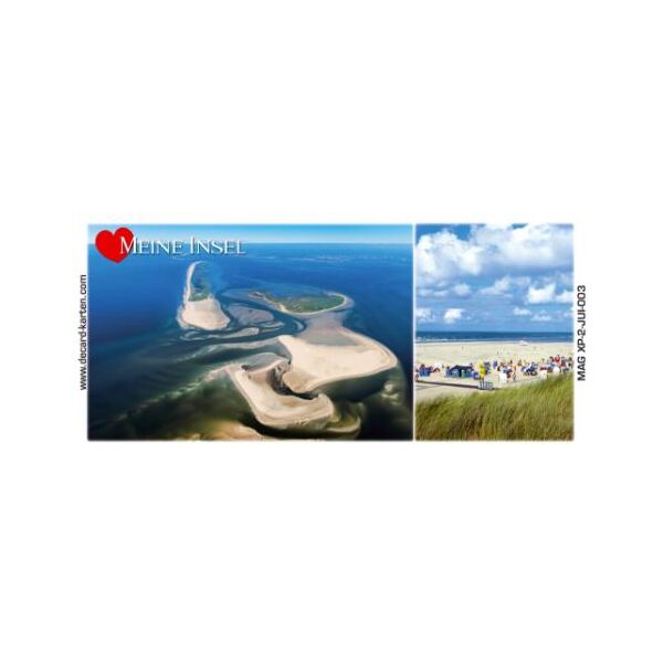 Insel Juist Kühlschrankmagnete XL Meine Insel Luftaufnahme