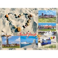 Insel Juist Tischset Hafen Kurhaus Luftaufnahme
