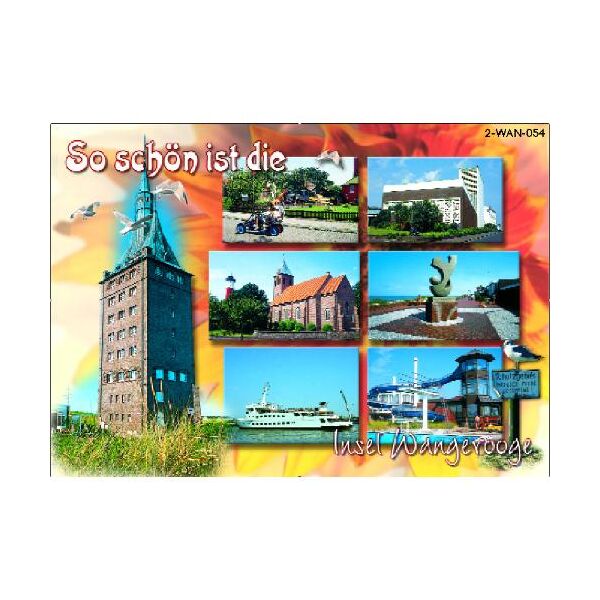 Insel Wangerooge Postkarten so schön ist die Insel Kirche Fähre