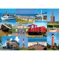 Insel Wangerooge Postkarten Leuchtturm Eisenbahn Rutsche