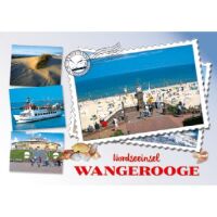 Insel Wangerooge Postkarten Nordseeinsel Briefmarken Design
