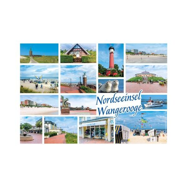 Insel Wangerooge Postkarten Fähre Westturm Strand Leuchtturm