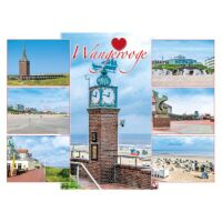 Insel Wangerooge Postkarten Historische Uhr Westturm Strand
