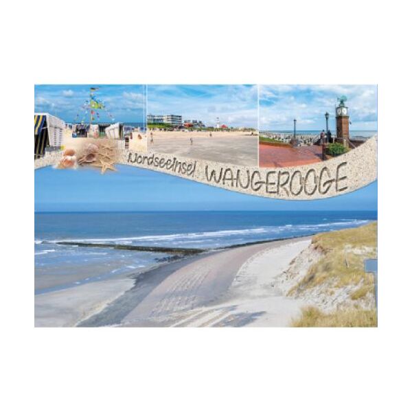 Insel Wangerooge Postkarten Nordseeinsel Strand Historische Uhr