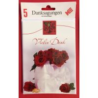 Danksagungskarten zur Hochzeit - 5er-Set - 5 Stück...