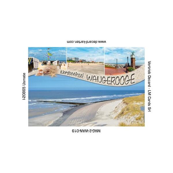 Insel Wangerooge Kühlschrankmagnete Nordseeinsel Küste Strand Historische Uhr