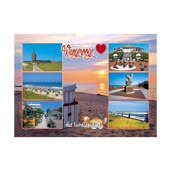 Insel Wangerooge Tischset Moin-Moin Seehunde Strand Westturm
